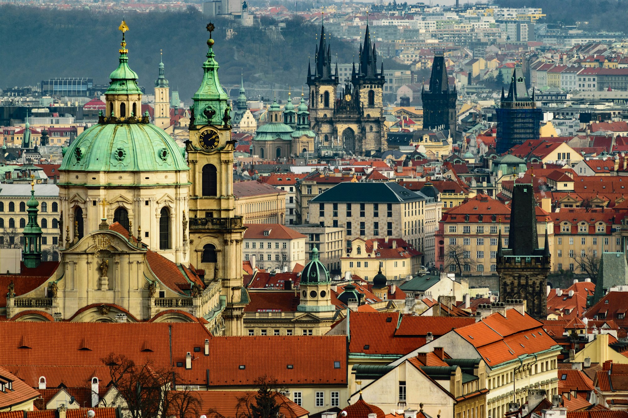 Praha, panorama historického města
